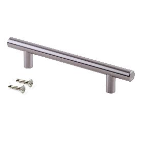  TIRADOR PARA MUEBLE ORLANDO, L336MM, INTEREJE 256MM, ACERO, NÍQUEL SATINADO