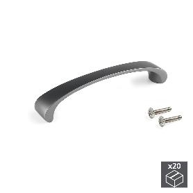 EMUCA LOTE DE 20 TIRADORES PARA MUEBLE KYOTO, L110MM, INTEREJE 96MM, ZAMAK, TITANIO