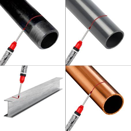 Rotulador marcador punta larga rojo, marcador agujeros profundos, marcador  zonas dificil acceso, trazador, rotulador obras
