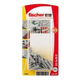 BLISTER 25 TACO+TORNILLO SX 4*20 SK 14916 FISCHER