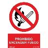 SEÑAL PROHIBIDO ENCENDER FUEGO PVC 0,7MM RD41001