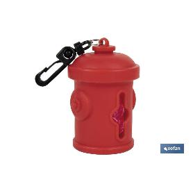 DISPENSADOR DE BOLSAS PARA MASCOTAS ROJO  7,8X5CM