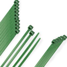 BRIDA NYLON 100%. COLOR VERDE 3,6 X 200 MM. BOLSA 100 UNIDADES. ABRAZADERA PLASTICO, ORGANIZADOR CABLES, ALTA RESIS