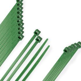 BRIDA NYLON 100%. COLOR VERDE 4,6 X 200 MM. BOLSA 100 UNIDADES. ABRAZADERA PLASTICO, ORGANIZADOR CABLES, ALTA RESIS