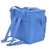 BOLSA / MOCHILA TERMICA PORTA ALIMENTOS NEVERA 15 LITROS FORRO INTERIOR PEVA, CON ESPUMA AISLANTE, COLOR AZUL