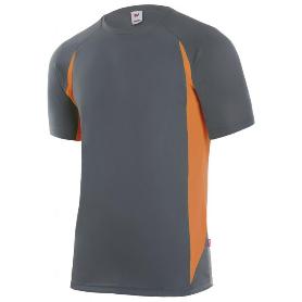 CAMISETA TECNICA 105501 GRIS/NARANJA T-XXL VELILLA