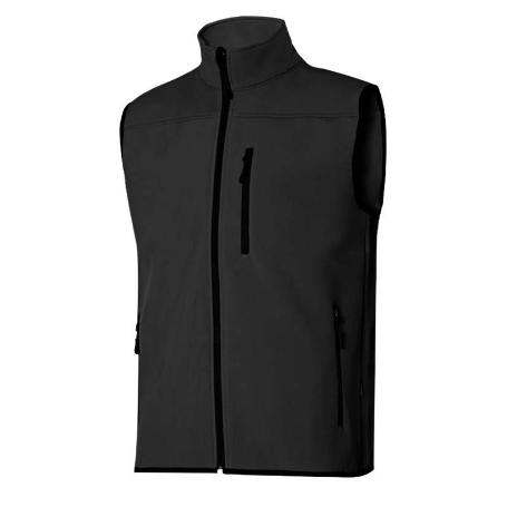 CHALECO SOFT SHELL NEGRO T-S