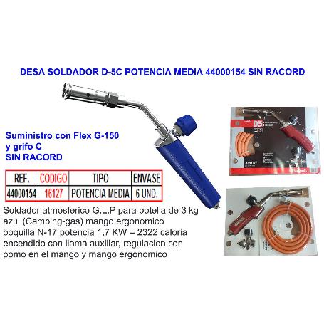 DESA SOLDADOR D-5C POTENCIA MEDIA 44000154 SIN RACORD