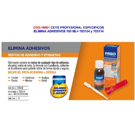 CEYS PASO ESPECIFICOS ELIMINA ADHESIVOS 100 ML 703104-703114