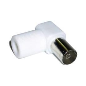 ANTENA CONECTOR ACODADO PLASTICO BLAN 9,5 HEMBRA REF 70101