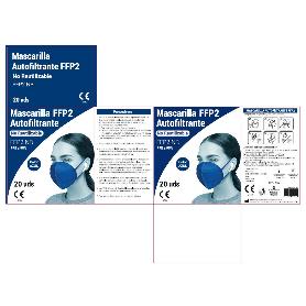 MASCARILLA FFP2 AZUL PLEGABLE ENVASADAS INDIVIDUALMENTE