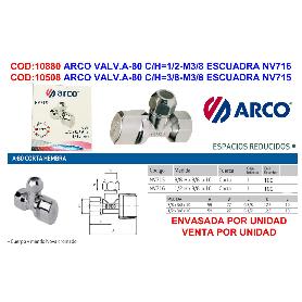 ARCO VALVULA LLAVE ESCUADRA COLECT A-80 C-H 3-8-M3-8 NV715 1U-CJ