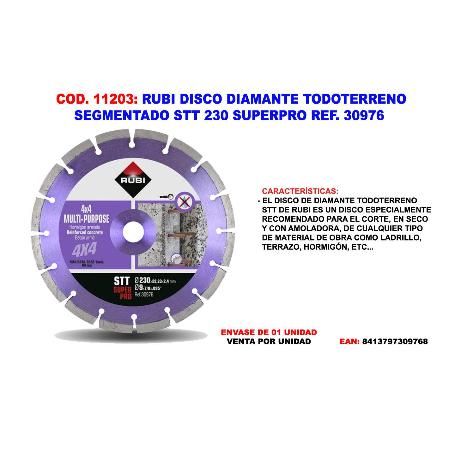 RUBI DISCO DIAMANTE TODOTERRENO SEGMEN. STT 230 SUPERPRO 30976