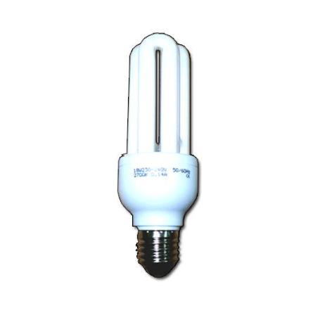 LUZ DLU LAMPARA ELECTRON.3U-T4 230V E27 LARGA  18W FRIA FLS4C042