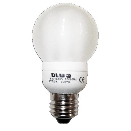 LUZ DLU LAMPARA ELECTRON.ESFERICA 230V E14-9W CALIDA FLS84020