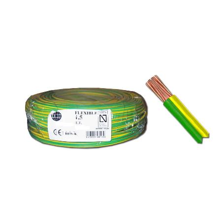 CABLE ELECTRICO FLEX  L-HALOGEN 1X1,5 MMX200M TT AMA-VER H1,5BC