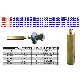ALARGADERA DE 50 RECAMBIO PARA CABEZALES MONTURAS 86005