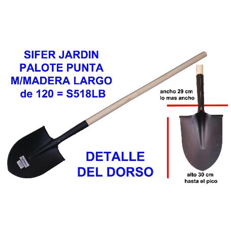 SIFER JARDIN PALOTE PUNTA M-MADERA LARGO S518LB