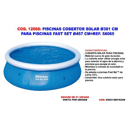 PISCINAS CUBIERTA SOLAR 460 CM PISCINAS STEEL PRO 58253