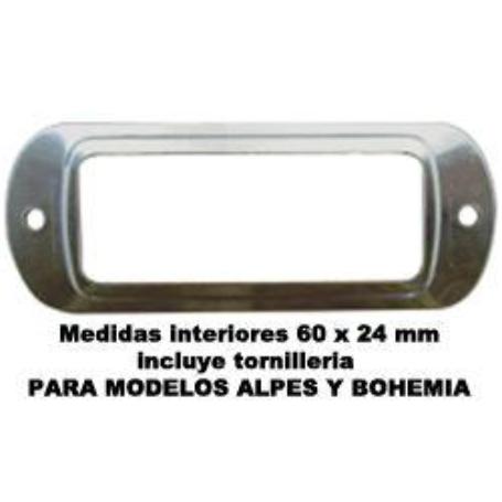 BTV REP PACK   5 TARJETEROS METALICOS INOX 60X24 MM+TORNI. 60603