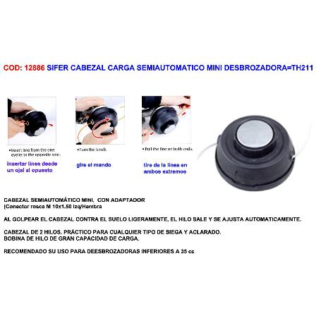 SIFER CABEZAL CARGA SEMIAUTOMATICO MINI DESBROZADORA TH211(5465)