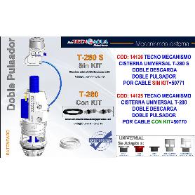 TECNO MECANISMO CIST.UNIV.T280 DOBLE DESCARGAXCABLE+KIT 50770