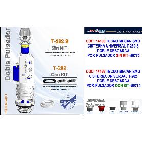 TECNO MECANISMO CIST.UNIV.T282 DOBLE DESCARGAXPULSADOR+KIT 50774