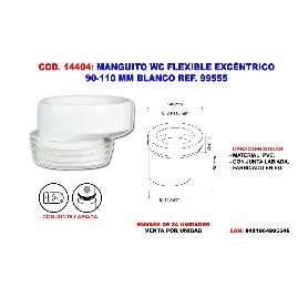 MANGUITO WC FLEXIBLE EXCENTRICO 90-110MM BLANCO REF. 99955