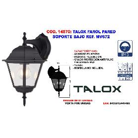 TALOX FAROL PARED SOPORTE BAJO REF. MV672