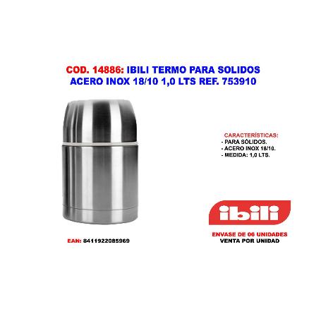 IBILI TERMO PARA SOLIDOS ACERO INOX 18-10 1 LT 753910