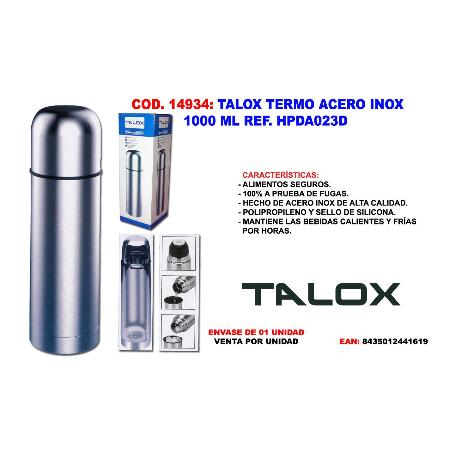 TALOX TERMO ACERO INOX 1000 ML HPDA023D