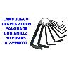 LAMS JUEGO LLAVES ALLEN PAVONADA CON ANILLA 10 PIEZAS SI23960001