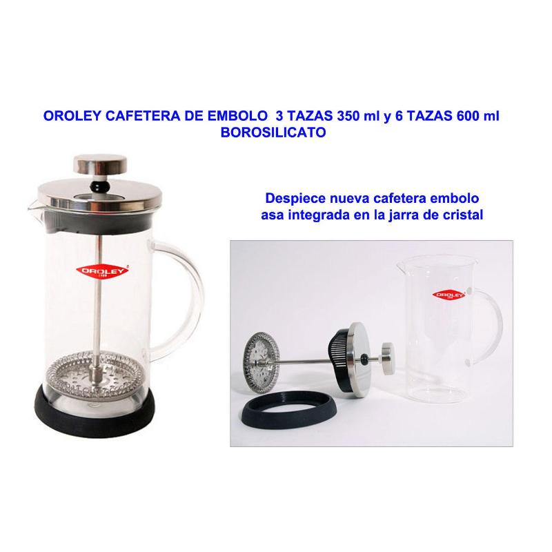 Comprar Cafetera Embolo 03Tz-350Ml Cristal Borisilicato Oroley