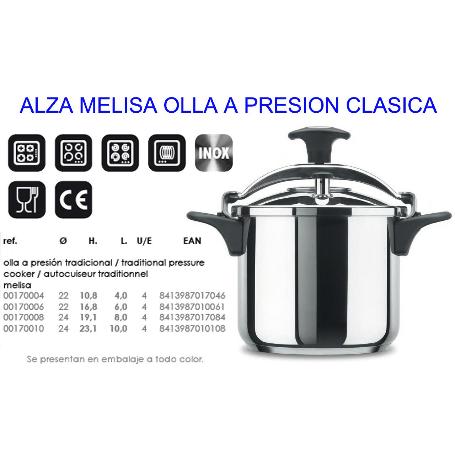 ALZA MELISA OLLA EXPRES TRADICIONAL CLASICA   8 LITROS 00170008