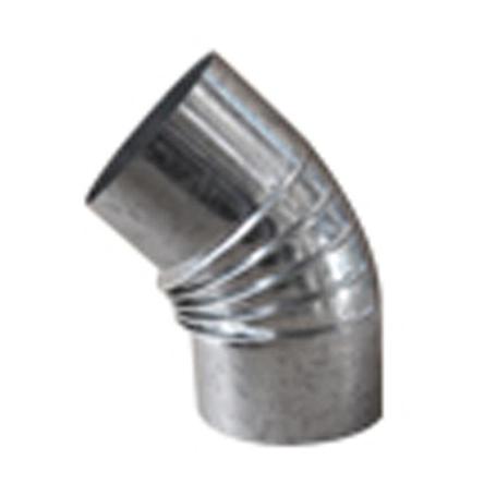 ESTUFA CODO GALVANIZADO RIZADO 45º DE 200 CGS20045