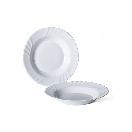 PLATO BLANCO  HONDO 23 CM  MOD EBRO  REF HAE01001