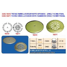 TECNO EMBELLECEDOR BOTE SIFONICO (ORO) 110 MM T504L