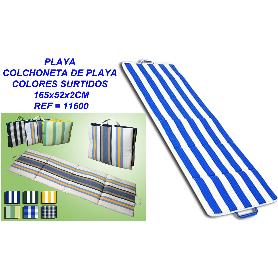 PLAYA COLCHONETA DE PLAYA COLORES SURTIDOS 165X52X2CM 11600