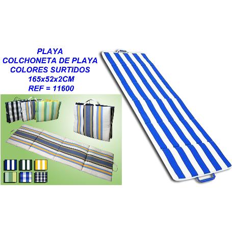 PLAYA COLCHONETA DE PLAYA COLORES SURTIDOS 165X52X2CM 11600