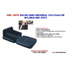 SILLON CAMA INDIVIDUAL 193X102X64 INFLABLE 67277