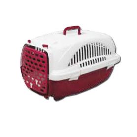 MALETA TRANSPORTE MASCOTA POLIPRO ROJO-BLANCO 40X60X42.5 ZTB-407