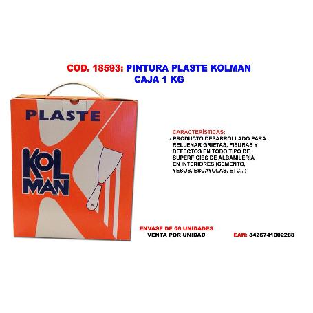 PINTURA PLASTE KOLMAN CAJA 1 KGR