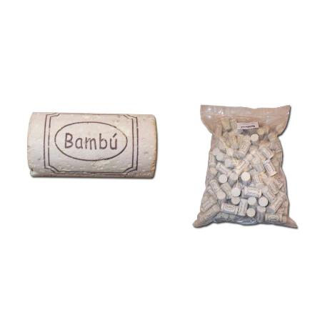 BAMBU T-CORCHO CILINDRICO 45X24 200 UND.COLMATADO BLANCO 33226