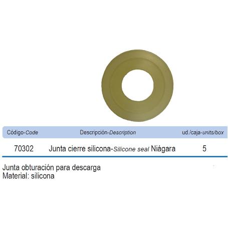 PRHIE JUNTA SILICONA OBTURACION PARA DESCARGADOR NIAGARA 70302