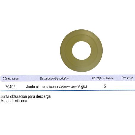 PRHIE JUNTA SILICONA OBTURACION PARA DESCARGADOR AIGUA 70402