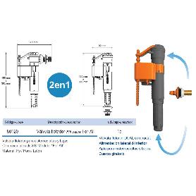 PRHIE VALVULA GRIFO+FLOTADOR LATERAL INFERIOR DUAL C-BAJA 80120