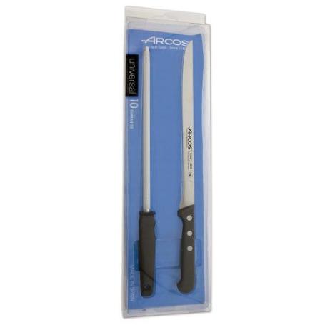 ARCOS JUEGO CUCHILLO JAMONERO UNIVERSAL 275 MM+CHAIRA 285500