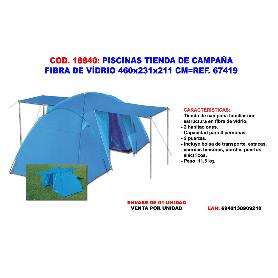 PISCINAS TIENDA DE CAMPAÑA FIBRA DE VIDRIO 460X231X211 CM 67419