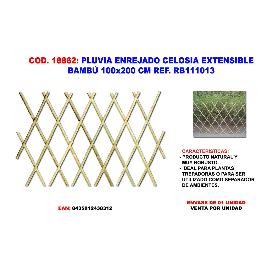 PLUVIA ENREJADO CELOSIA EXTENSIBLE BAMBU 100X200 CM RB111013