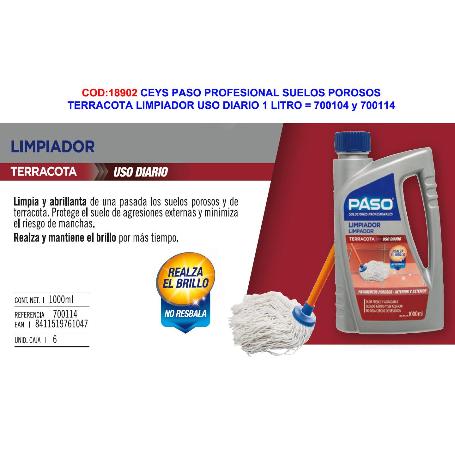 CEYS PASO SUELOS TERRACOTA LIMPIADOR USO DIARIO 1L 700104-700114